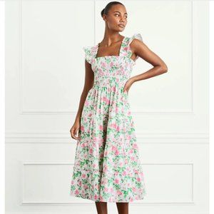HILL HOUSE The Ellie Nap Dress in Pink Roses Poplin
